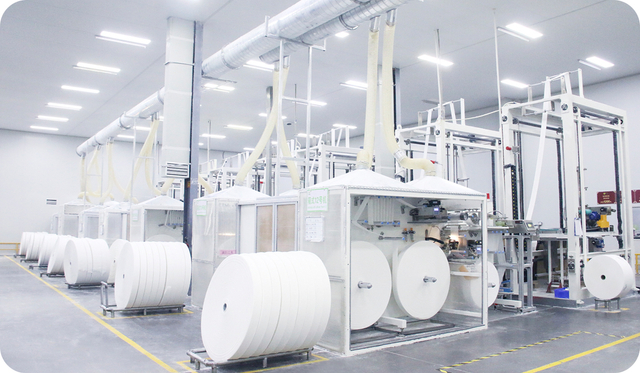 Linha de produção de núcleo de algodão fofo