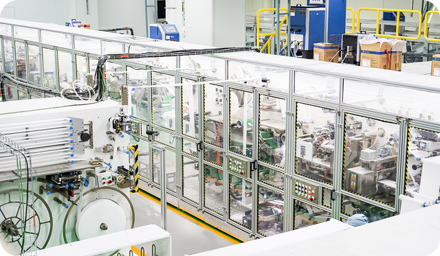 Linha de produção de fraldas